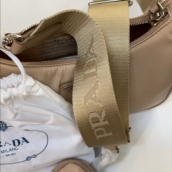 ❌NEW Prada Nylon Re-Edition 2005 Cammeo Beige - Picture 7 of 7